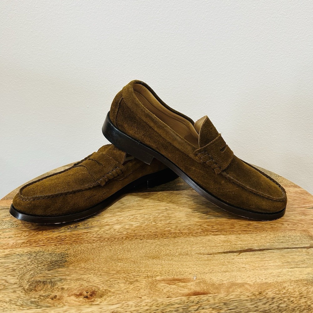 Sesa Footwear Brown Suede Leather Loafers Men's Size 45 US 12.5 EUC Made Italy